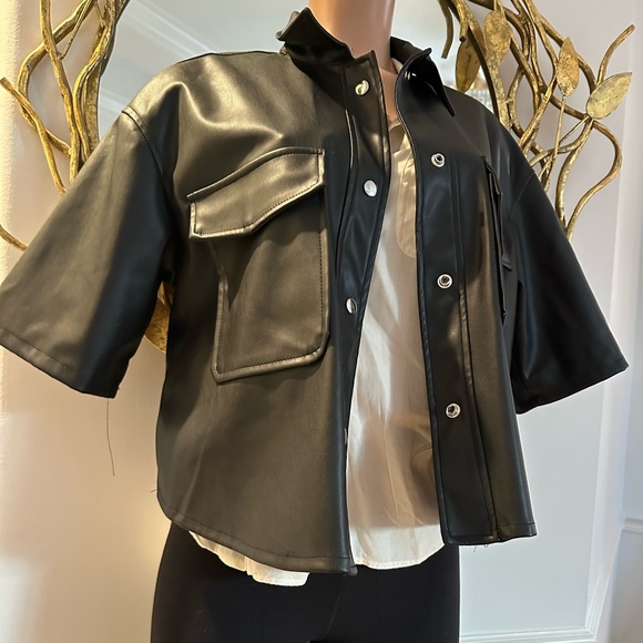 VIGOSS button down pleather jacket - Picture 5 of 15